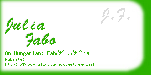 julia fabo business card